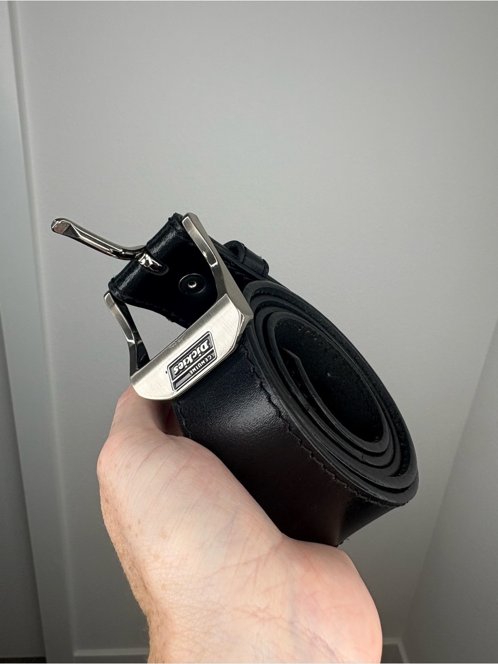 Dickies Black Leather Belt Size 38